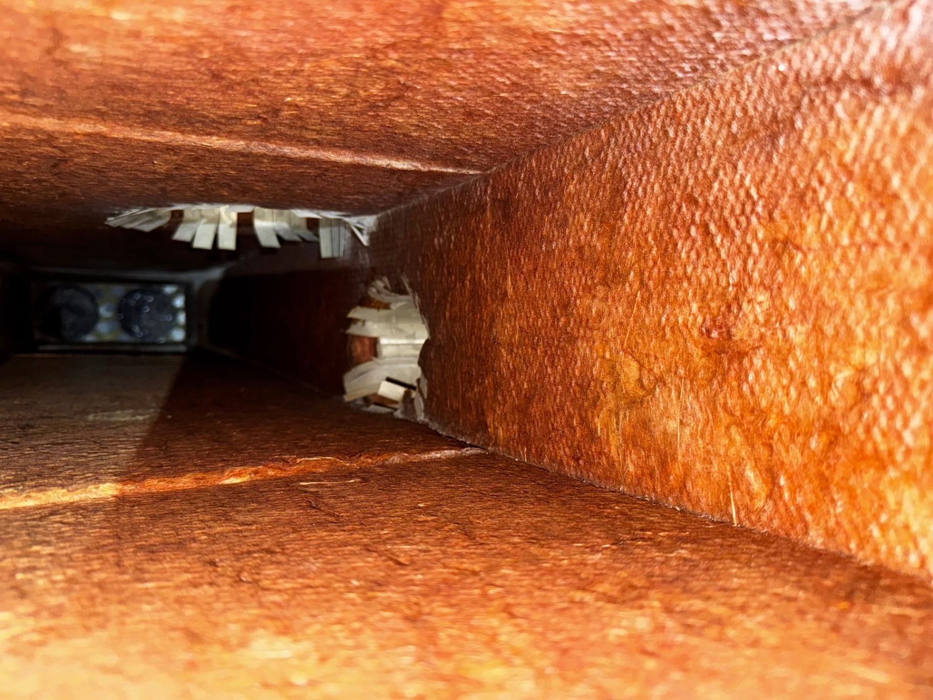 After cleaning — bright, sanitized duct interior
