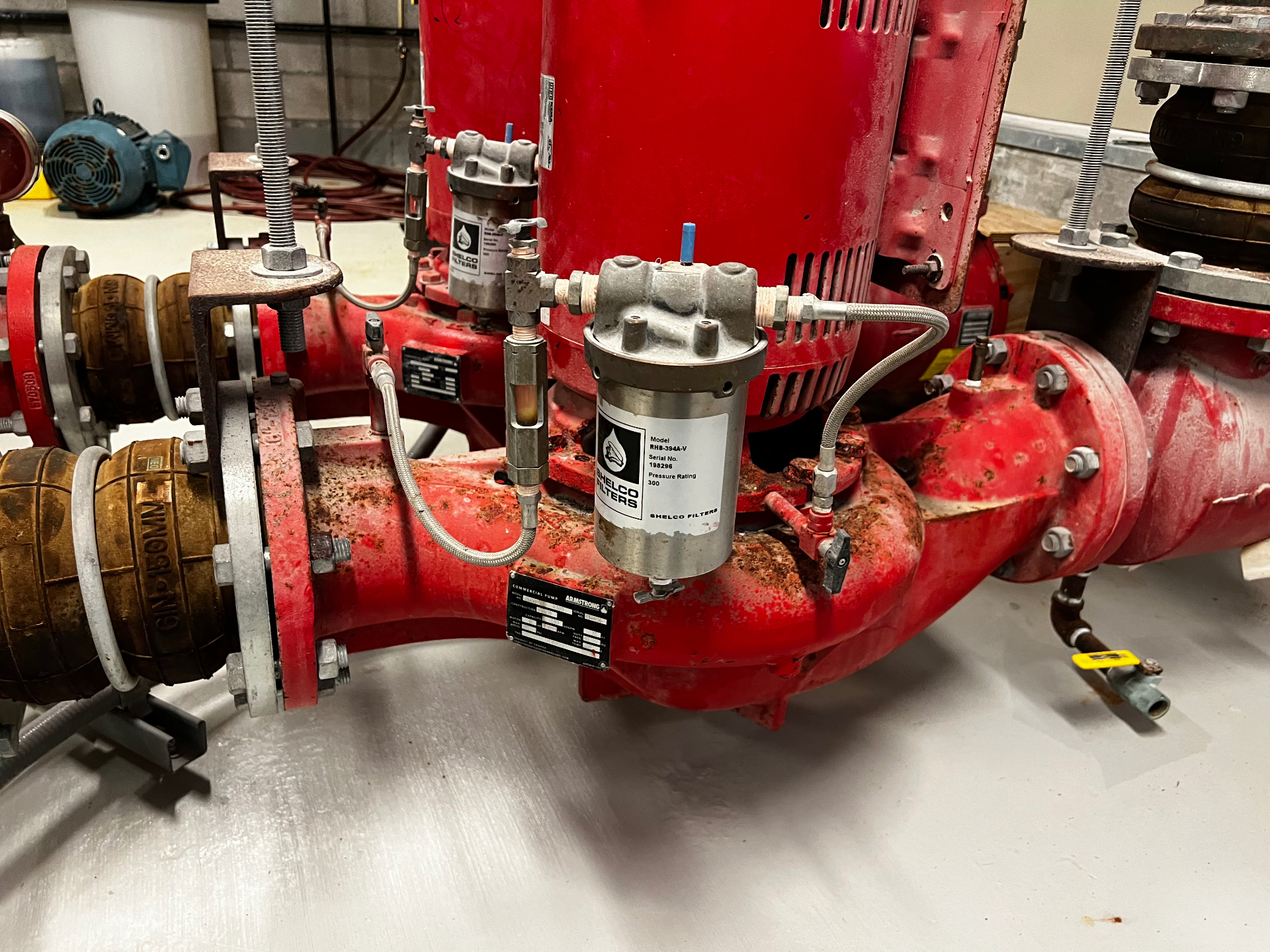 Armstrong commercial pump with Shelco filter service